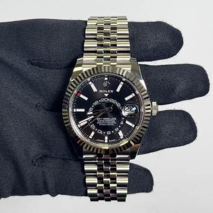 Rolex Sky-Dweller 42mm Black Dial Watch Ref# 336934 - Happy Jewelers Fine Jewelry Lifetime Warranty
