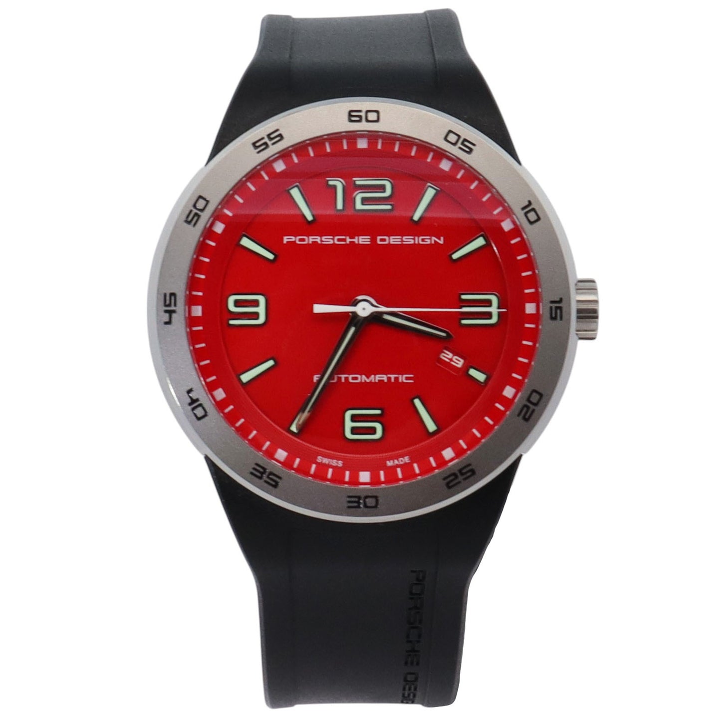 Porsche Design Flat Six 44mm Red Dial Watch Ref# 6310.41.84