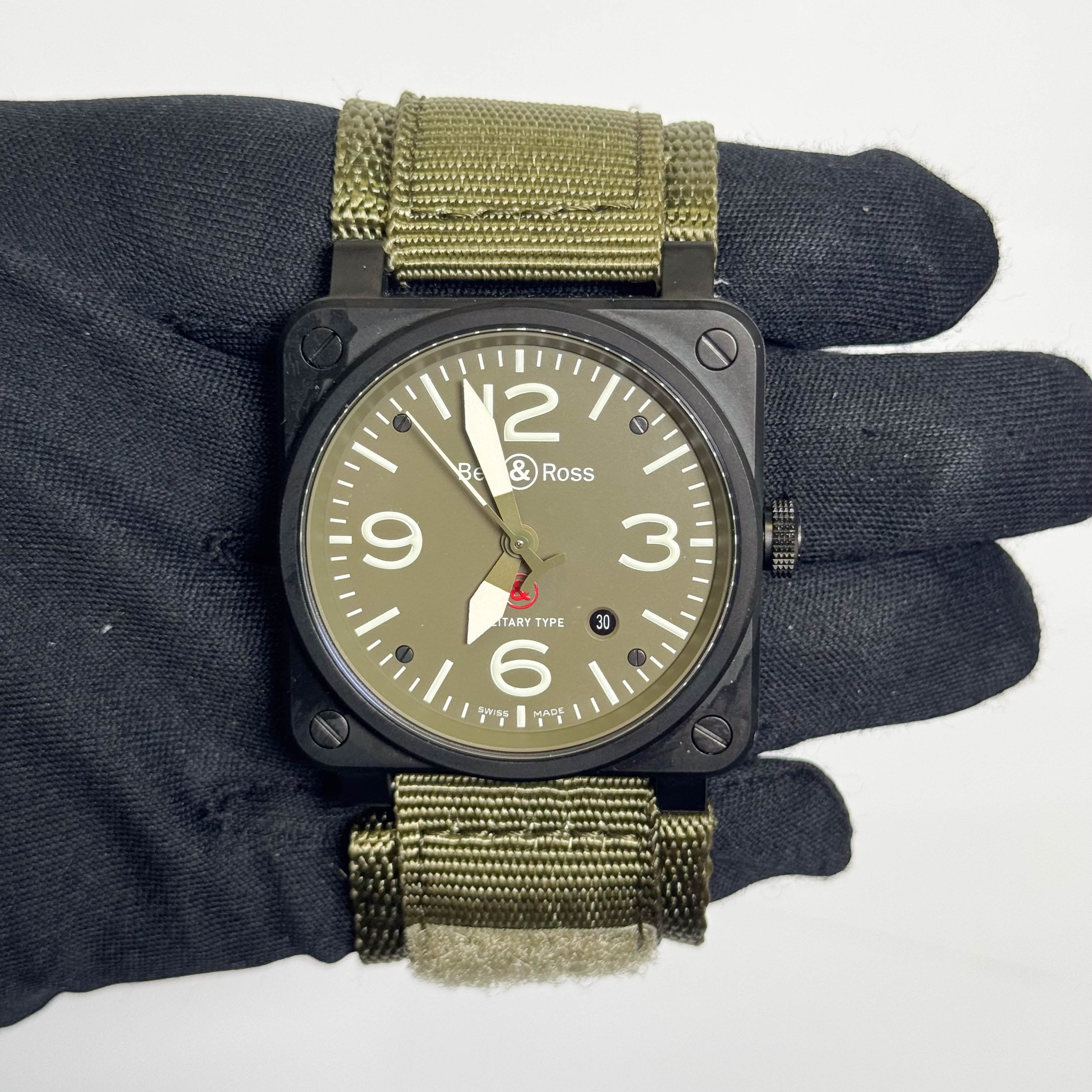 Bell & Ross Military 42mm Kahaki Dial Watch Ref# BR0392-MIL-CE - Happy Jewelers Fine Jewelry Lifetime Warranty