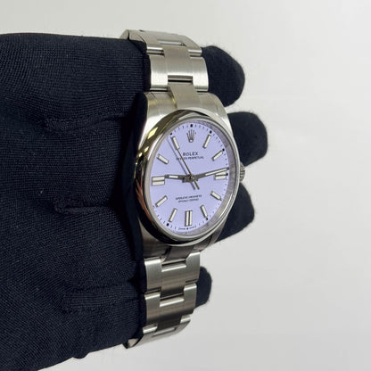 Rolex Oyster Perpetual 41mm Lilac Dial Watch Ref# 134300 - Happy Jewelers Fine Jewelry Lifetime Warranty