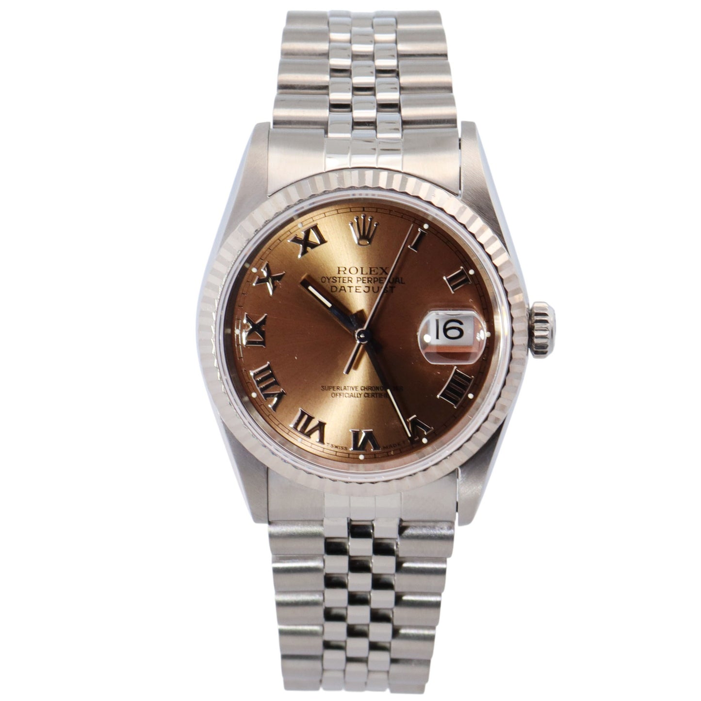 Rolex Datejust 36mm Salmon Dial Watch Ref# 16234