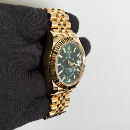Rolex Sky-Dweller 42mm Green Dial Watch Ref# 336938