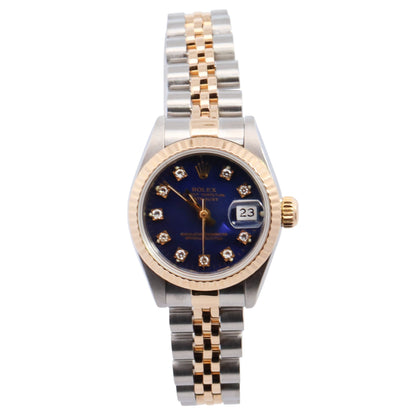 Rolex Datejust 26mm Blue Dial Watch Ref# 69173 - Happy Jewelers Fine Jewelry Lifetime Warranty