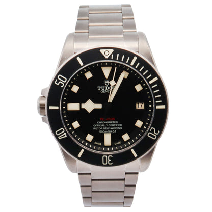 Tudor Pelagos LHD 42mm Black Dial Watch Ref# 25610TNL - Happy Jewelers Fine Jewelry Lifetime Warranty
