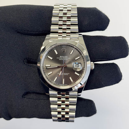 Rolex Datejust 41mm Rhodium Dial Watch Ref# 126300 - Happy Jewelers Fine Jewelry Lifetime Warranty