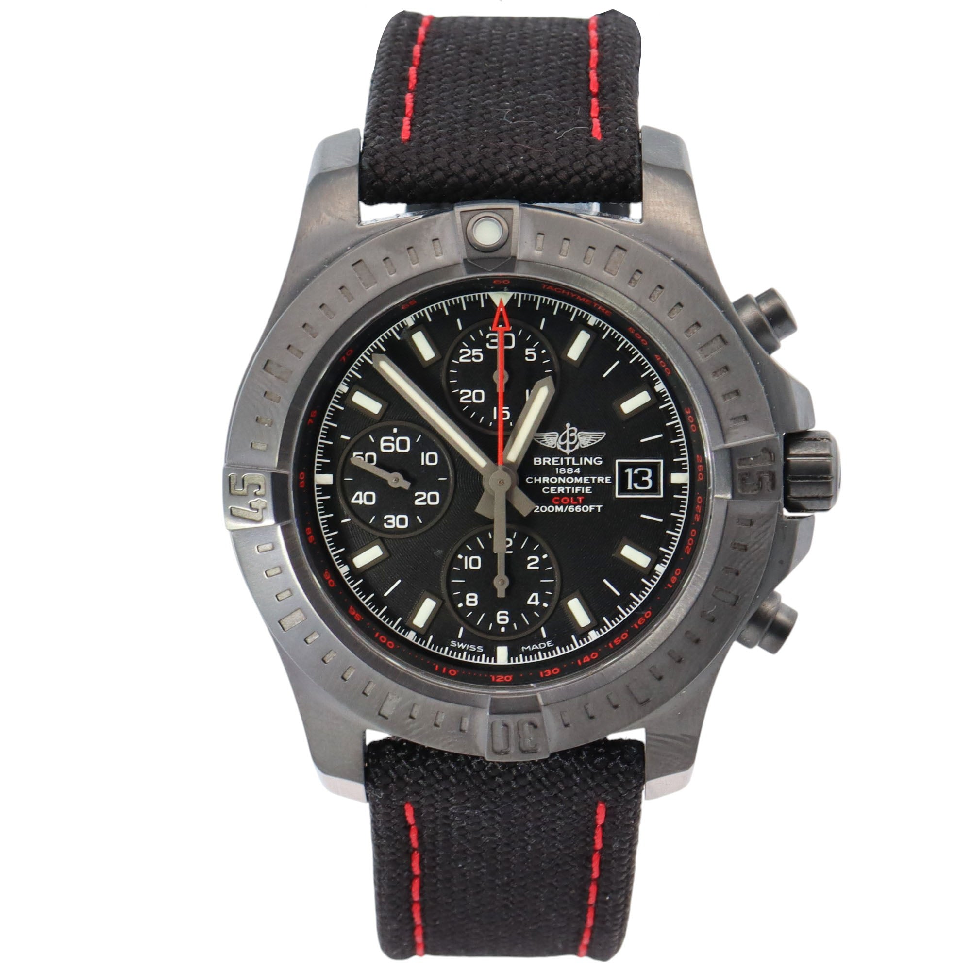 Breitling Colt 44mm Black Dial Watch Ref# M13388 - Happy Jewelers Fine Jewelry Lifetime Warranty