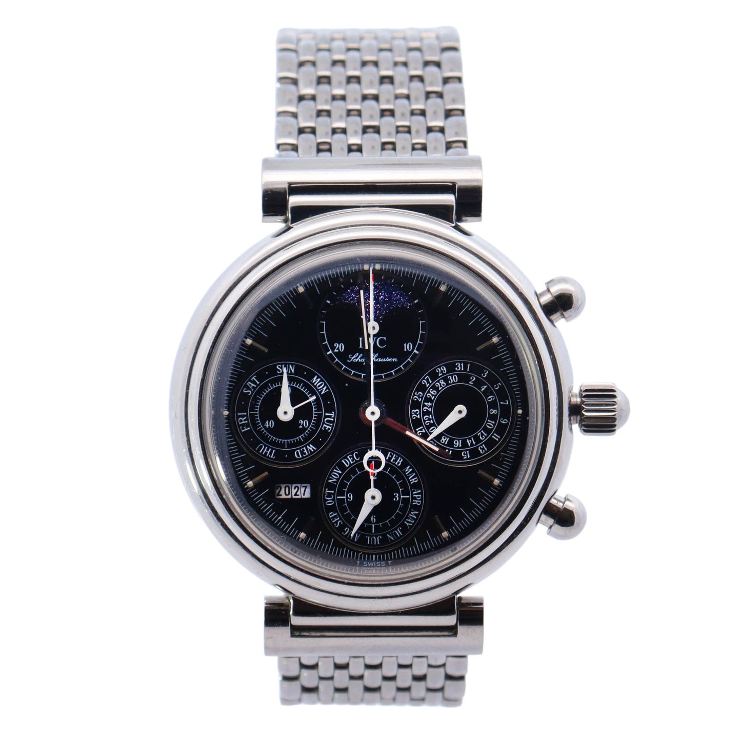 IWC Da Vinci Perpetual Chronograph Stainless Steel 39mm Black Chronograph Dial Watch Reference# IW375030 - Happy Jewelers Fine Jewelry Lifetime Warranty