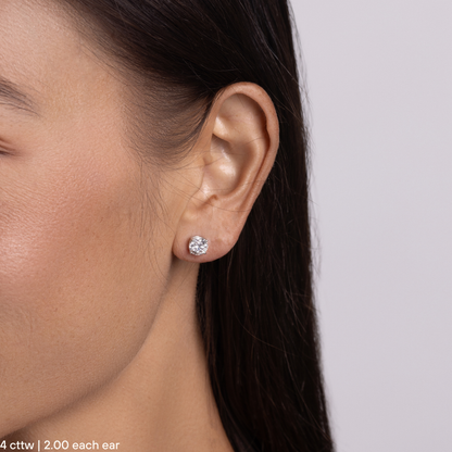 Classic Diamond Stud Earrings - Happy Jewelers Fine Jewelry Lifetime Warranty