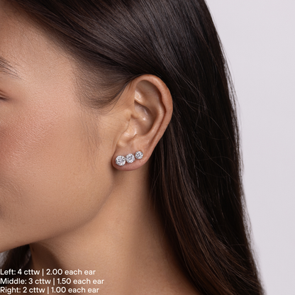 Classic Diamond Stud Earrings - Happy Jewelers Fine Jewelry Lifetime Warranty