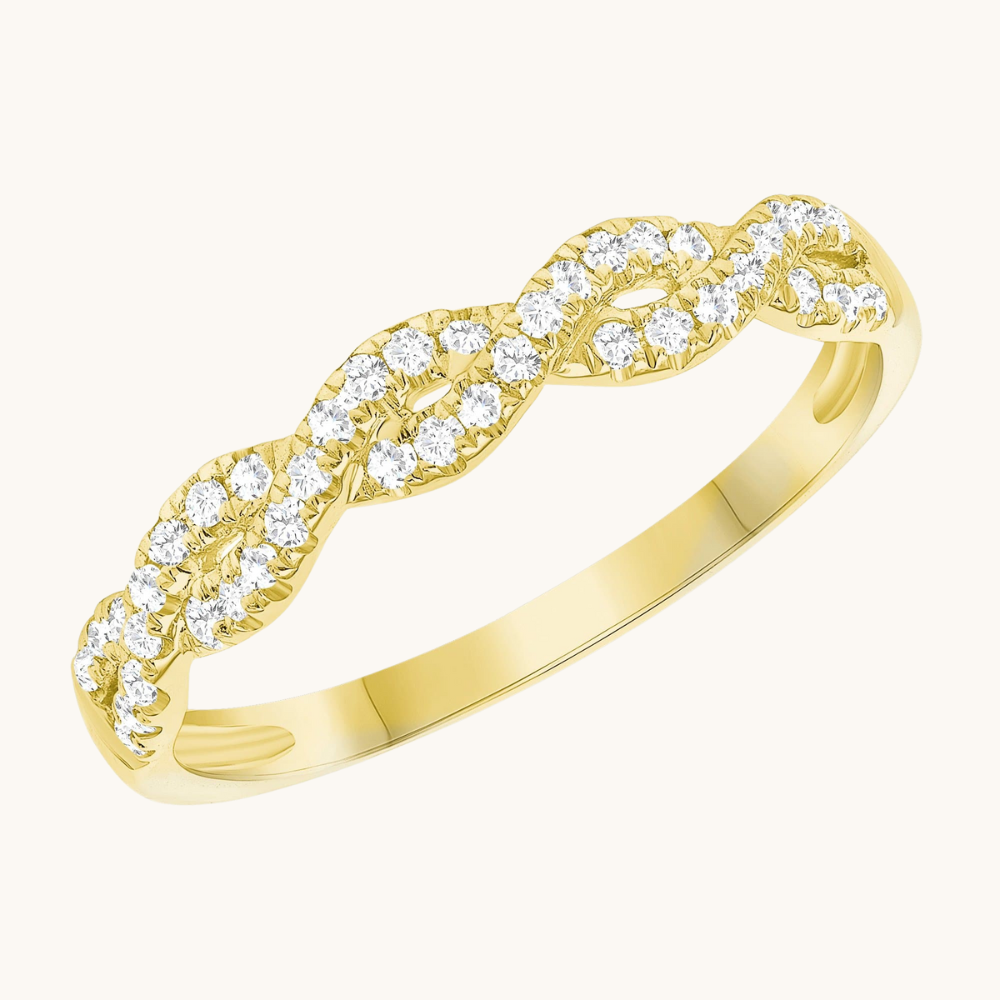 Infinity Diamond Half Way Band - Happy Jewelers Fine Jewelry Lifetime Warranty
