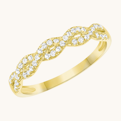 Infinity Diamond Half Way Band - Happy Jewelers Fine Jewelry Lifetime Warranty