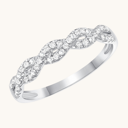 Infinity Diamond Half Way Band - Happy Jewelers Fine Jewelry Lifetime Warranty