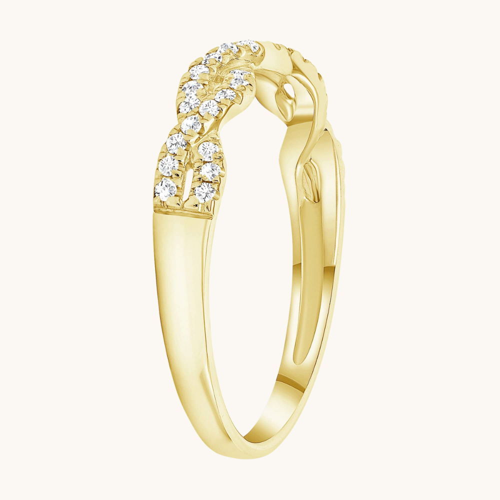 Infinity Diamond Half Way Band - Happy Jewelers Fine Jewelry Lifetime Warranty