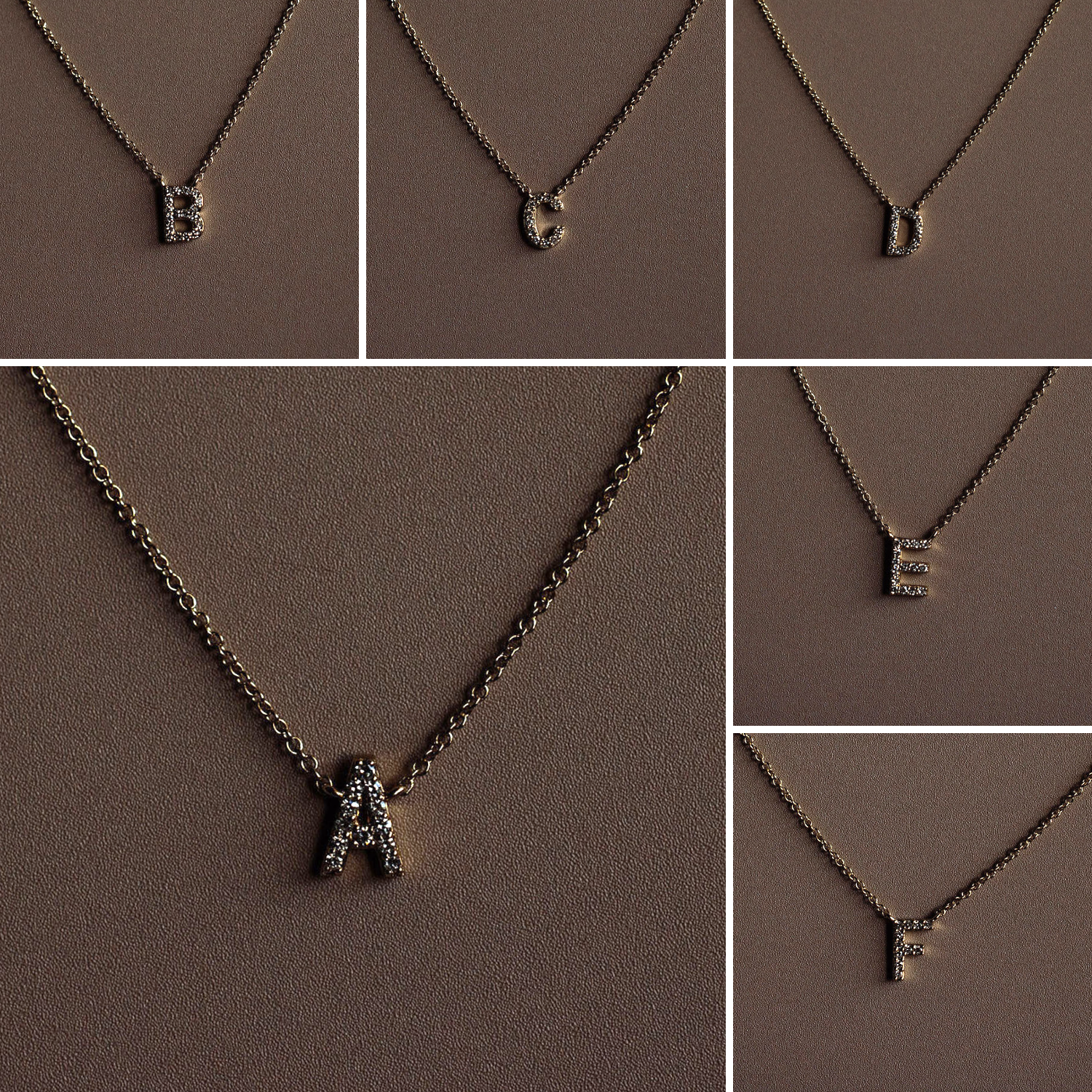 Small Diamond Initial Necklace - Happy Jewelers Fine Jewelry Lifetime Warranty