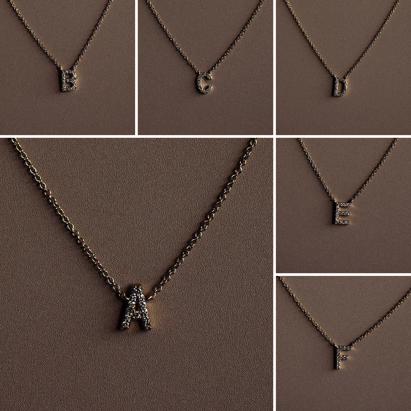 Small Diamond Initial Necklace