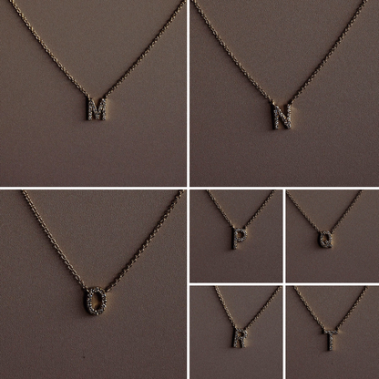 Small Diamond Initial Necklace - Happy Jewelers Fine Jewelry Lifetime Warranty