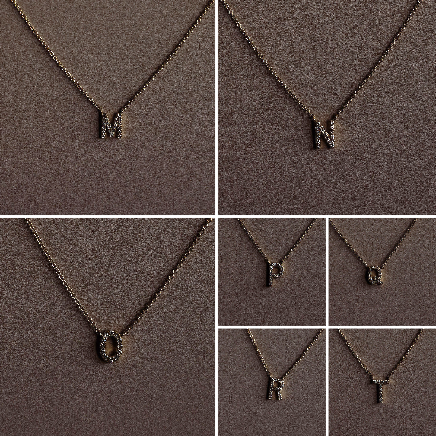 Small Diamond Initial Necklace