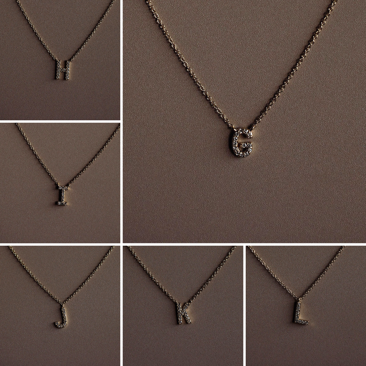 Small Diamond Initial Necklace