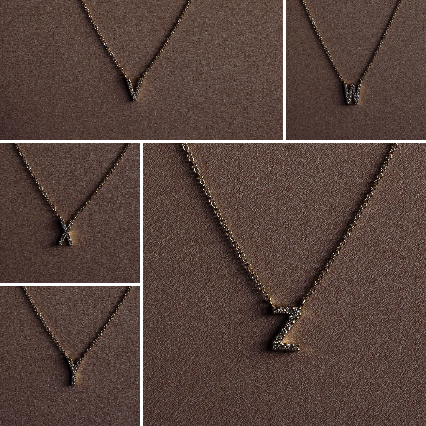 Small Diamond Initial Necklace