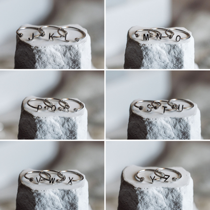 Diamond Initial Ring - Happy Jewelers Fine Jewelry Lifetime Warranty