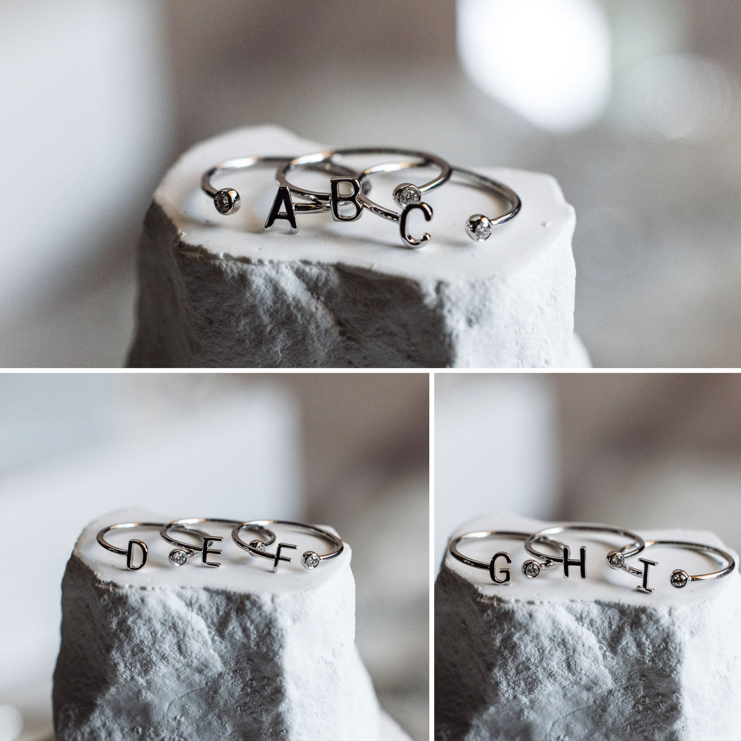 Diamond Initial Ring