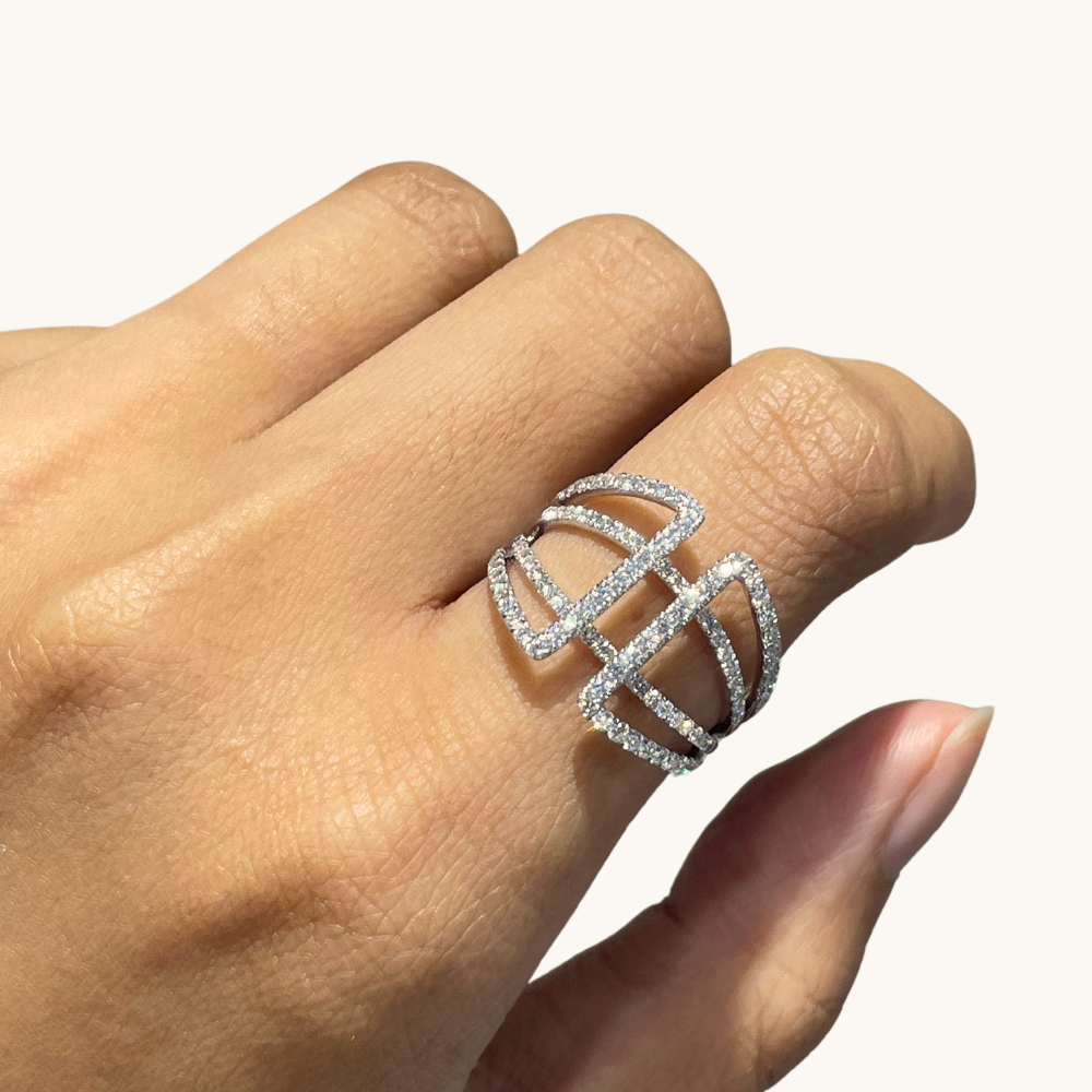 The Janice Diamond Cocktail Ring - Happy Jewelers Fine Jewelry Lifetime Warranty