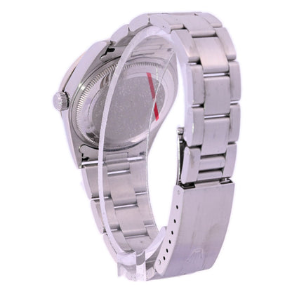 Rolex Air King Stainless Steel 34mm Custom White MOP Diamond Dial Watch Reference #: 14000 - Happy Jewelers Fine Jewelry Lifetime Warranty