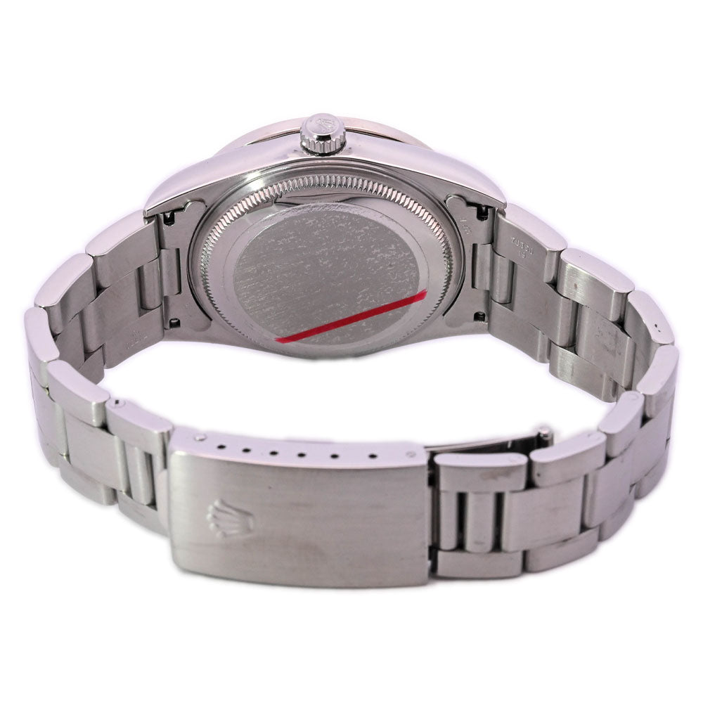 Rolex Air King Stainless Steel 34mm Custom White MOP Diamond Dial Watch Reference #: 14000 - Happy Jewelers Fine Jewelry Lifetime Warranty