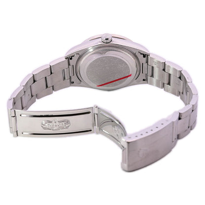 Rolex Air King Stainless Steel 34mm Custom White MOP Diamond Dial Watch Reference #: 14000 - Happy Jewelers Fine Jewelry Lifetime Warranty