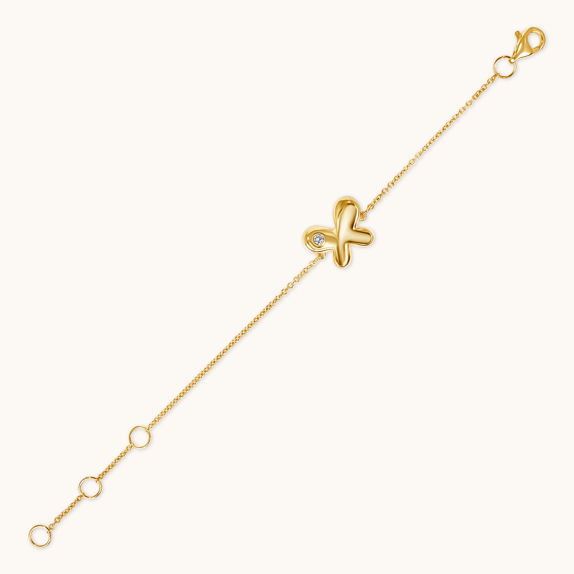 Kid's Bezzle Diamond Bubble Butterfly Bracelet - Happy Jewelers Fine Jewelry Lifetime Warranty