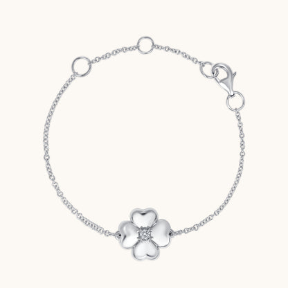 Kid's Diamond Bubble Flower Bracelet - Happy Jewelers Fine Jewelry Lifetime Warranty