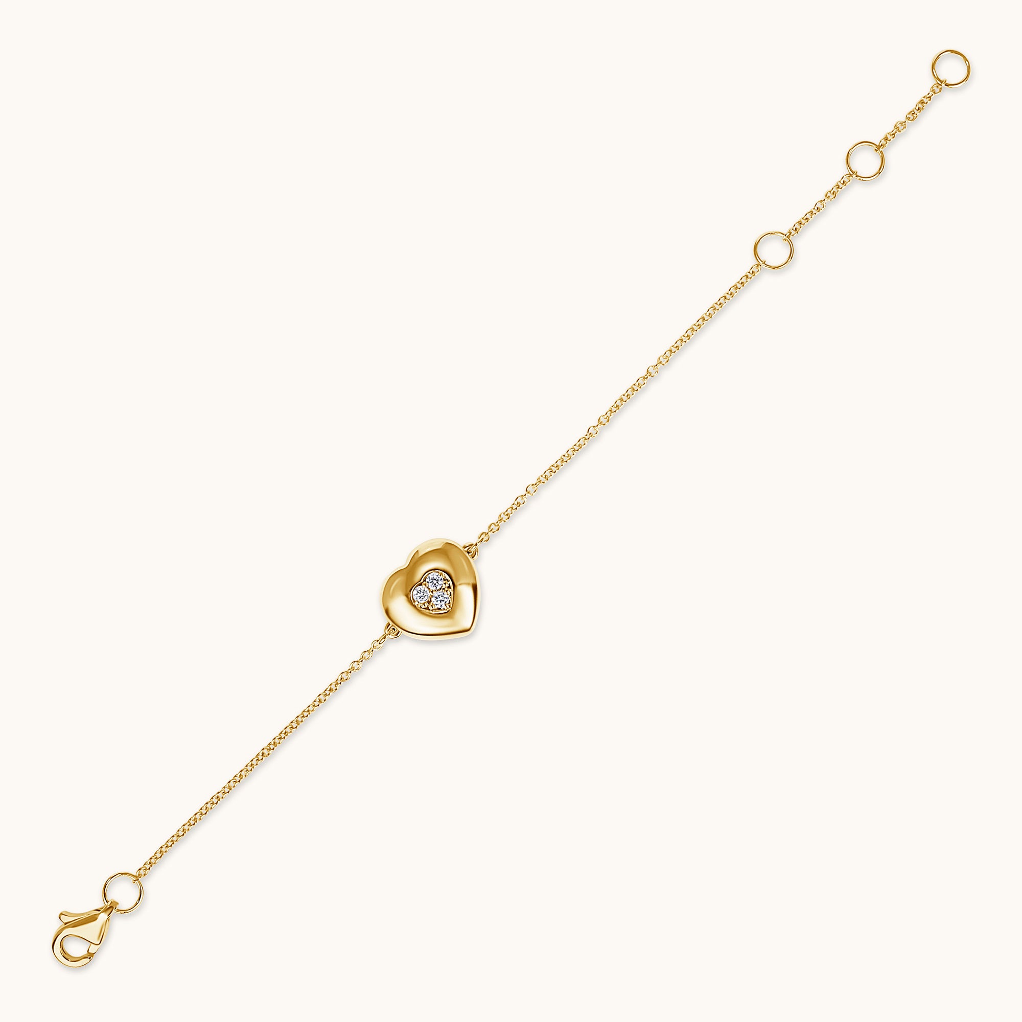 Kid's Bezzle Diamond Bubble Heart Bracelet - Happy Jewelers Fine Jewelry Lifetime Warranty