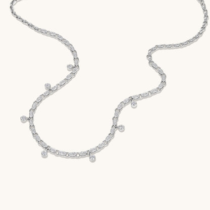 Lab Diamond Bezel Charm Necklace - Happy Jewelers Fine Jewelry Lifetime Warranty