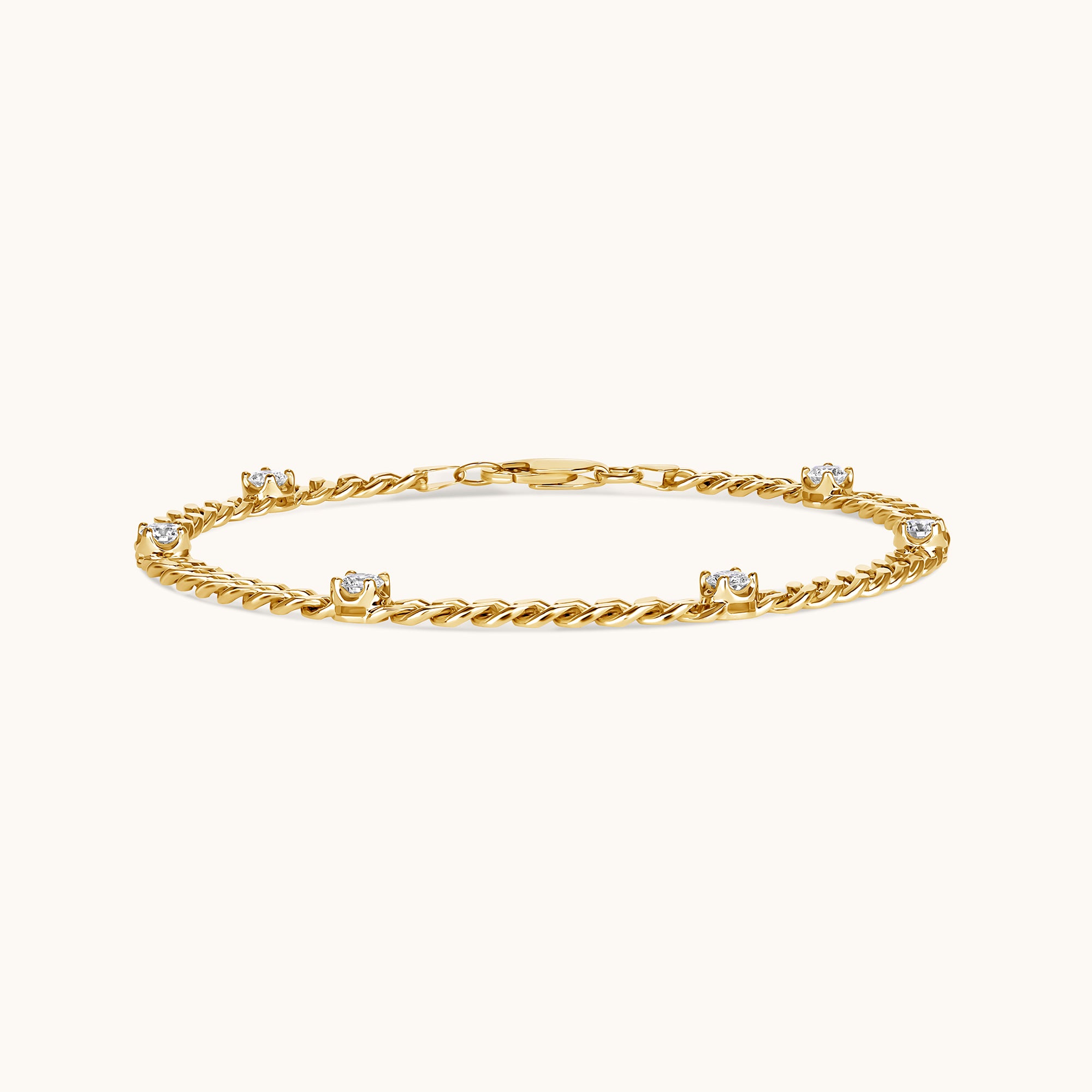 Lab Diamond Curb Chain Bracelet – Happy Jewelers