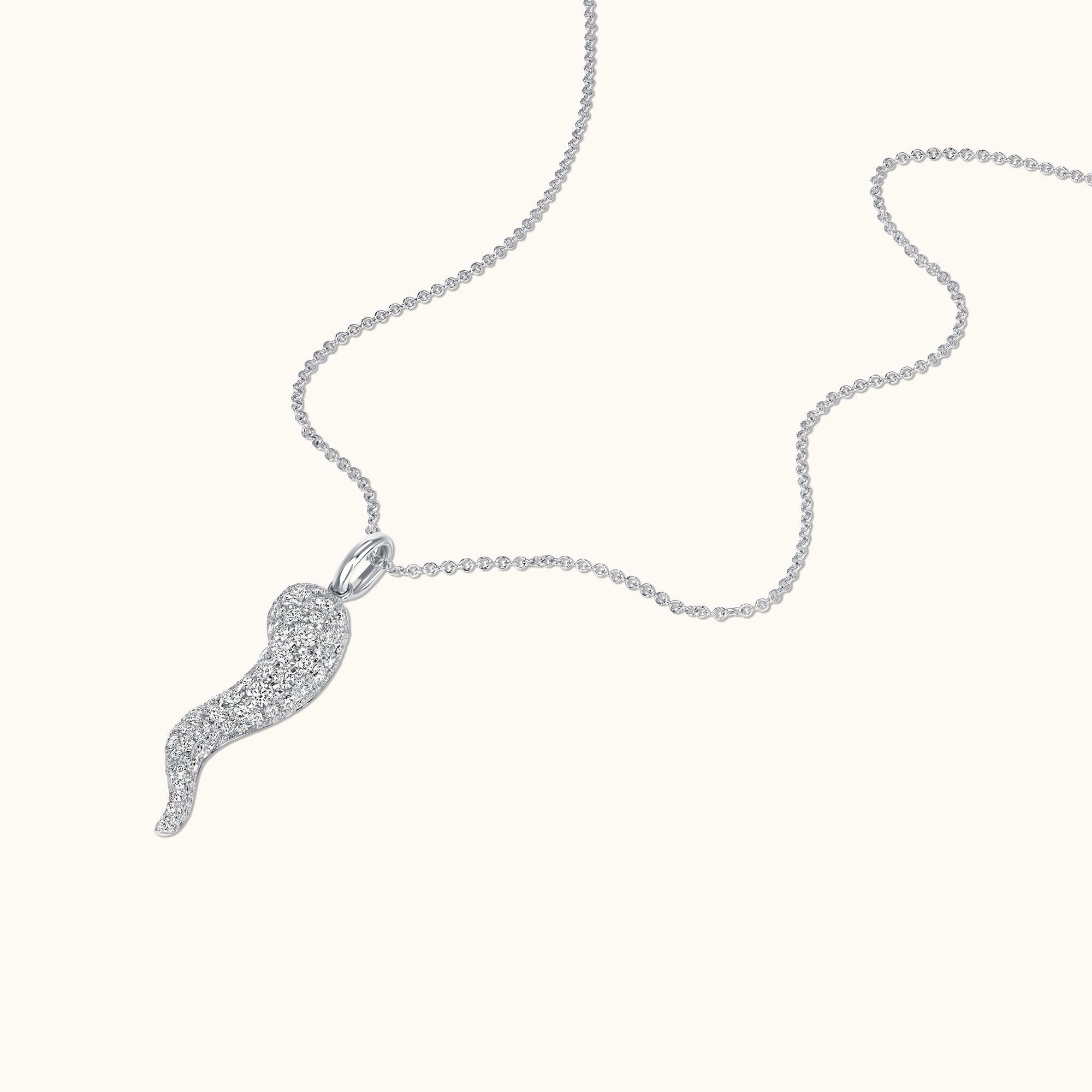 Large Pave Diamond Cornicello Pendant - Happy Jewelers Fine Jewelry Lifetime Warranty