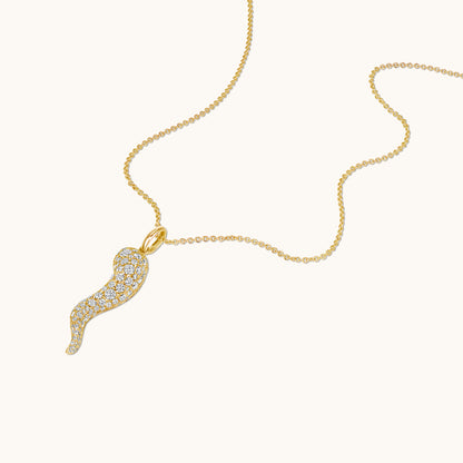 Large Pave Diamond Cornicello Pendant - Happy Jewelers Fine Jewelry Lifetime Warranty