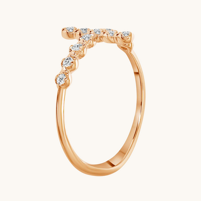 Large Diamond Bubble Cross Ring - Happy Jewelers Fine Jewelry Lifetime Warranty