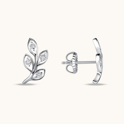 Leafy Climber Diamond Earrings - Happy Jewelers Fine Jewelry Lifetime Warranty
