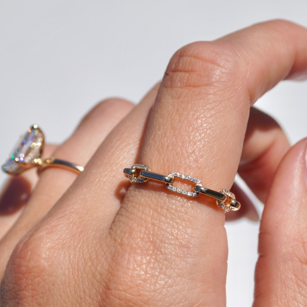 Linked Up Alternating Diamond Eternity Band - Happy Jewelers Fine Jewelry Lifetime Warranty