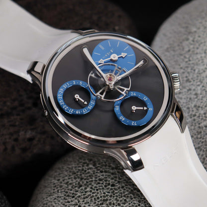 MB&F Legacy Machine 44mm Openwork Dial Watch Ref# 04.TR.BLB - Happy Jewelers Fine Jewelry Lifetime Warranty