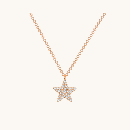 Mini Pave Diamond Star Necklace - Happy Jewelers Fine Jewelry Lifetime Warranty