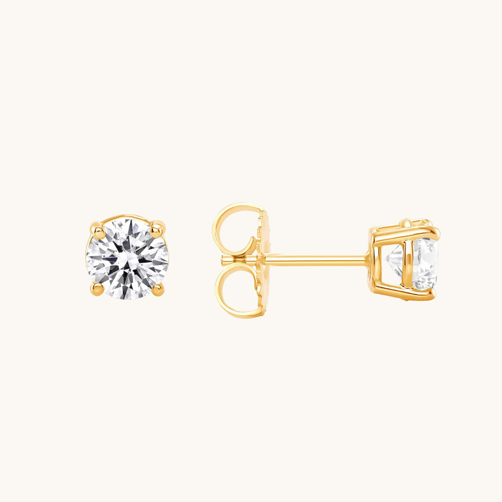 Lab Created Classic Diamond Stud Earrings