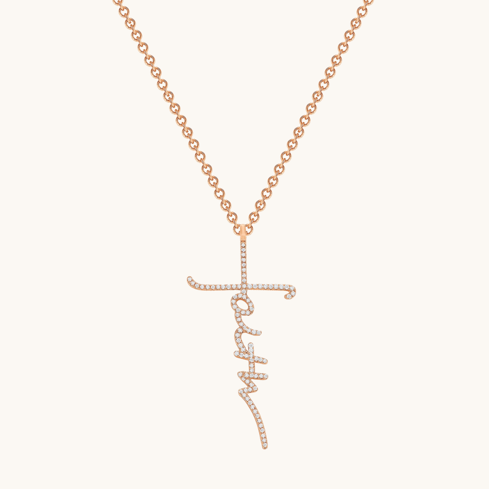 Diamond Faith Cross Necklace