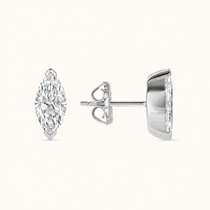 Marquise Lab Diamond Stud Earrings