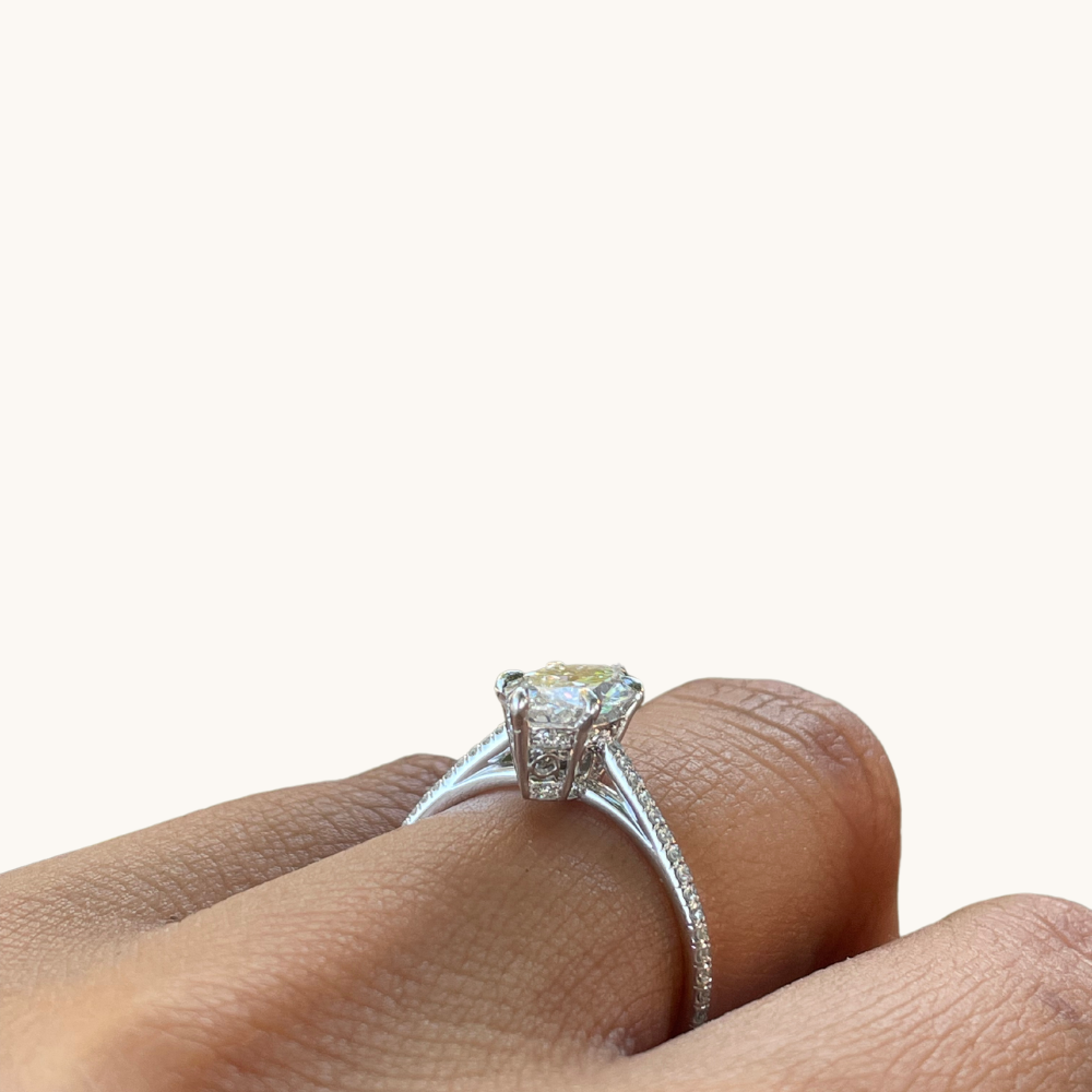 1.24 Marquise Lab Diamond Engagement Ring