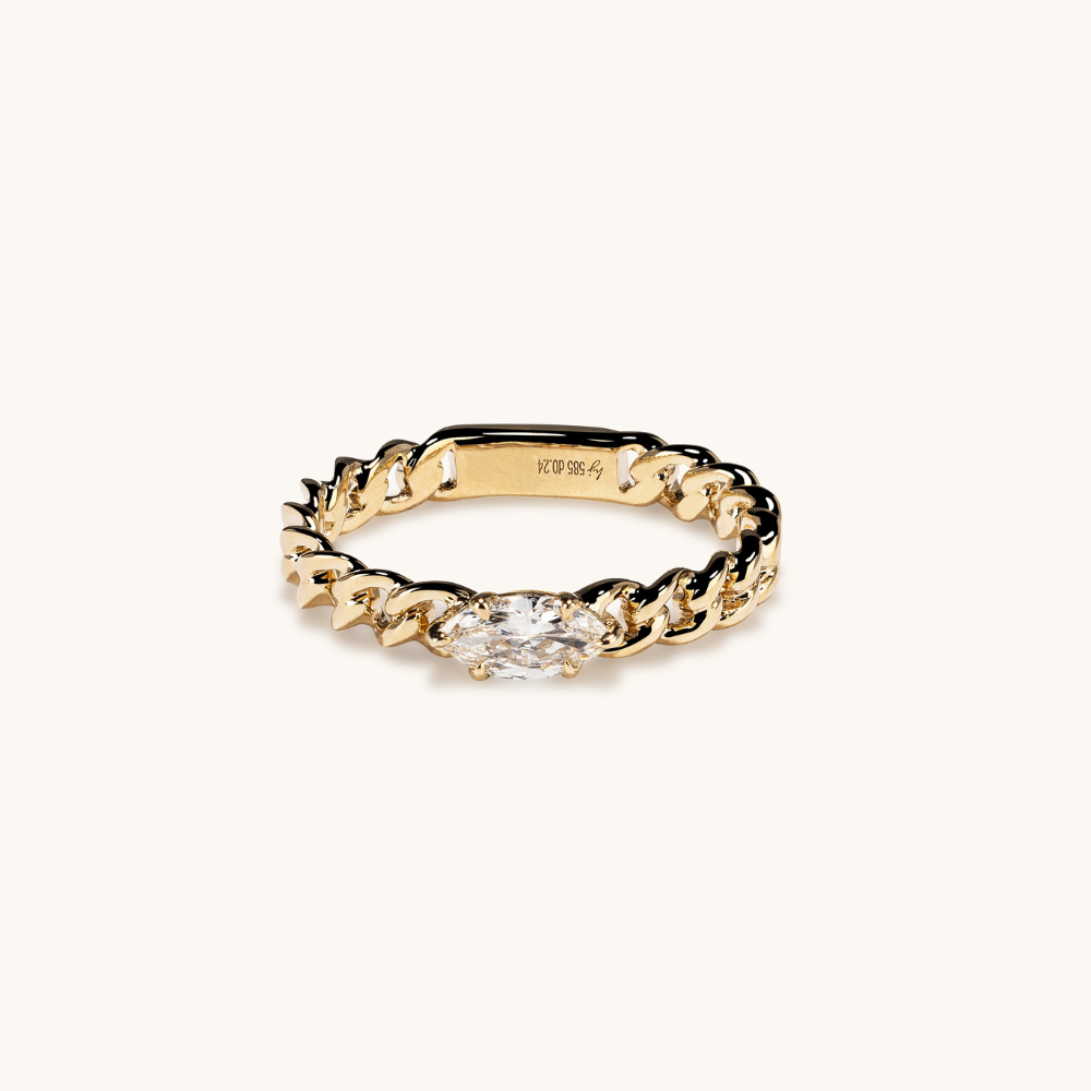 Marquise Diamond Chain Ring