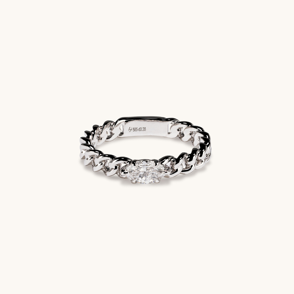 Marquise Diamond Chain Ring