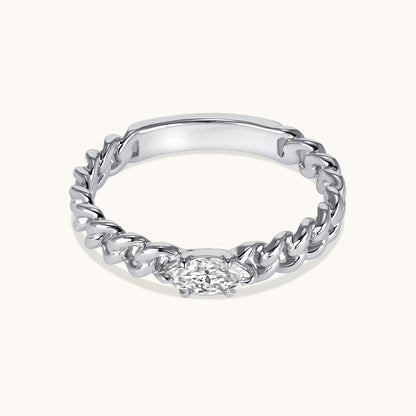 Marquise Diamond Chain Ring - Happy Jewelers Fine Jewelry Lifetime Warranty
