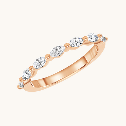 Marquise Diamond Shared Prong Band - Happy Jewelers Fine Jewelry Lifetime Warranty