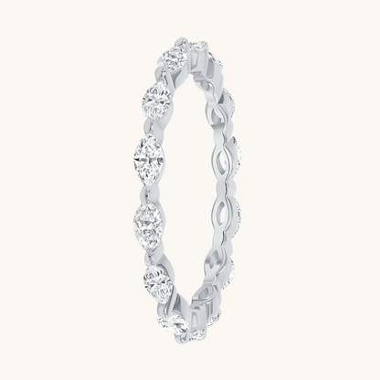 Marquise Diamond Shared Prong Band - Happy Jewelers Fine Jewelry Lifetime Warranty